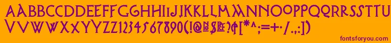 Possumsaltarenf Font – Purple Fonts on Orange Background