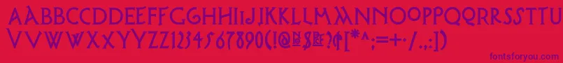 Possumsaltarenf Font – Purple Fonts on Red Background