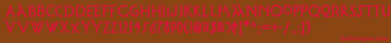 Possumsaltarenf Font – Red Fonts on Brown Background