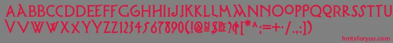 Possumsaltarenf Font – Red Fonts on Gray Background