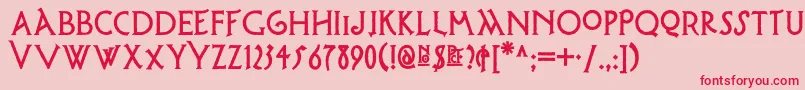 Possumsaltarenf Font – Red Fonts on Pink Background