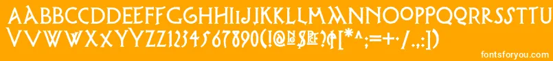 Possumsaltarenf Font – White Fonts on Orange Background