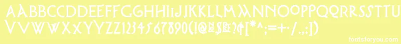 Possumsaltarenf Font – White Fonts on Yellow Background