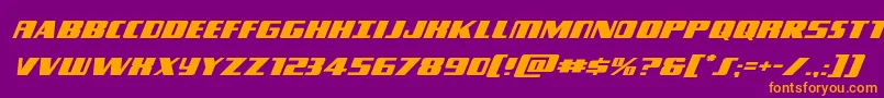 Typhoonexpandital Font – Orange Fonts on Purple Background