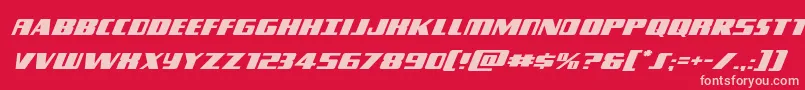 Typhoonexpandital Font – Pink Fonts on Red Background