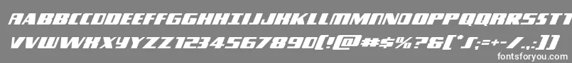 Typhoonexpandital Font – White Fonts on Gray Background