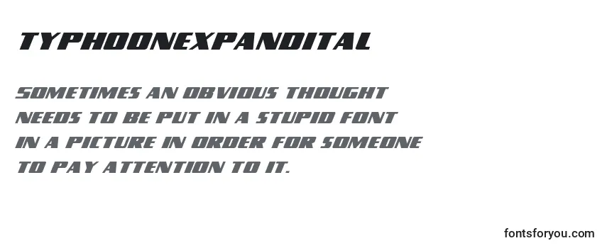 Review of the Typhoonexpandital Font