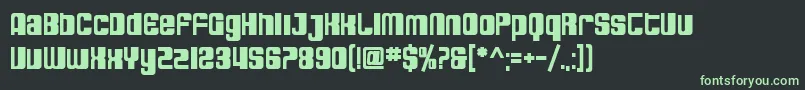 Шрифт SfDecotechnoBold – зелёные шрифты на чёрном фоне