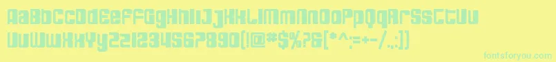SfDecotechnoBold Font – Green Fonts on Yellow Background