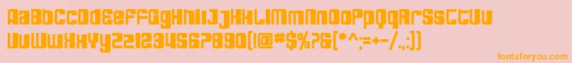 SfDecotechnoBold Font – Orange Fonts on Pink Background