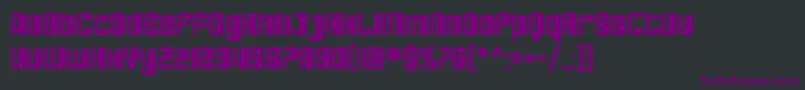 SfDecotechnoBold Font – Purple Fonts on Black Background