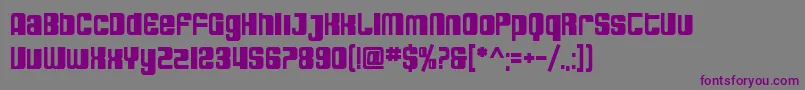 SfDecotechnoBold-Schriftart – Violette Schriften auf grauem Hintergrund
