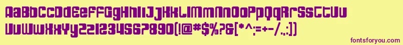 SfDecotechnoBold Font – Purple Fonts on Yellow Background