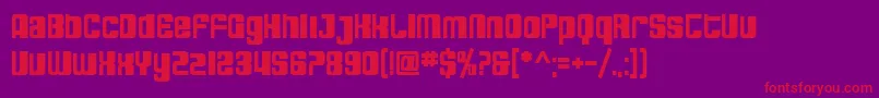 SfDecotechnoBold Font – Red Fonts on Purple Background