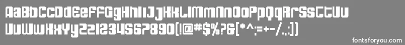 SfDecotechnoBold-Schriftart – Weiße Schriften auf grauem Hintergrund