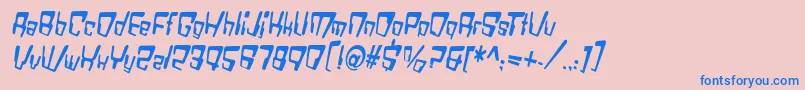 VtcBadDatatripRegularItalic Font – Blue Fonts on Pink Background