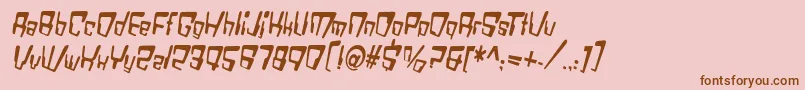 fuente VtcBadDatatripRegularItalic – Fuentes Marrones Sobre Fondo Rosa