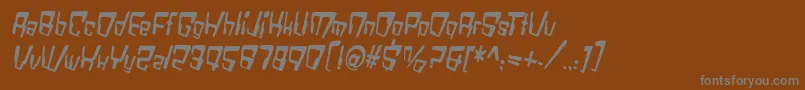 Шрифт VtcBadDatatripRegularItalic – серые шрифты на коричневом фоне