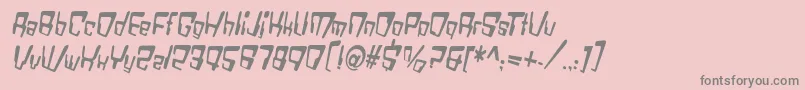 フォントVtcBadDatatripRegularItalic – ピンクの背景に灰色の文字