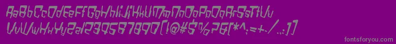 VtcBadDatatripRegularItalic Font – Gray Fonts on Purple Background