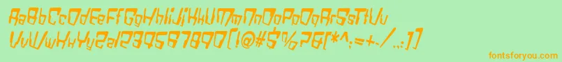 fuente VtcBadDatatripRegularItalic – Fuentes Naranjas Sobre Fondo Verde
