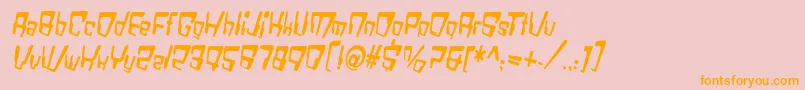 VtcBadDatatripRegularItalic Font – Orange Fonts on Pink Background