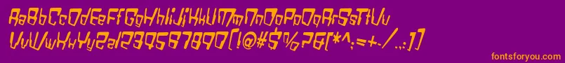 VtcBadDatatripRegularItalic Font – Orange Fonts on Purple Background