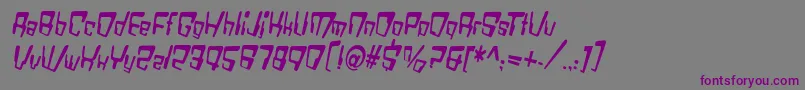 VtcBadDatatripRegularItalic-Schriftart – Violette Schriften auf grauem Hintergrund