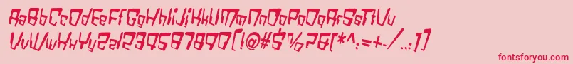 VtcBadDatatripRegularItalic Font – Red Fonts on Pink Background