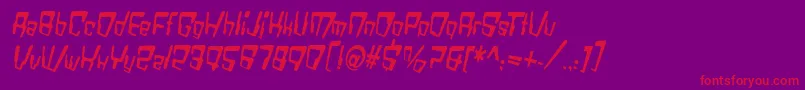 fuente VtcBadDatatripRegularItalic – Fuentes Rojas Sobre Fondo Morado