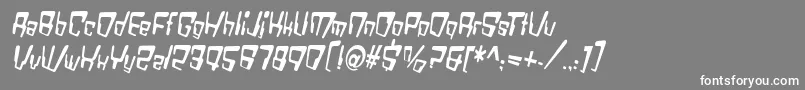 VtcBadDatatripRegularItalic Font – White Fonts on Gray Background