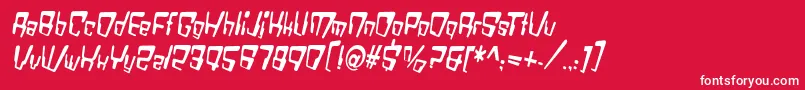 VtcBadDatatripRegularItalic Font – White Fonts on Red Background