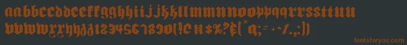 Biergartenlt-fontti – ruskeat fontit mustalla taustalla