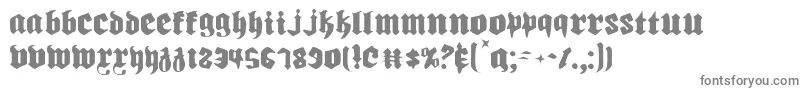 Biergartenlt-Schriftart – Graue Schriften auf weißem Hintergrund