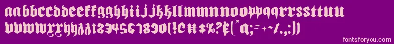 Biergartenlt Font – Pink Fonts on Purple Background