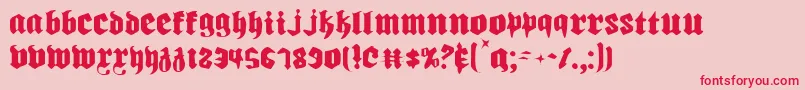 Biergartenlt Font – Red Fonts on Pink Background
