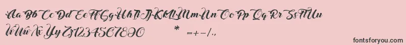 ChristmasInFinland Font – Black Fonts on Pink Background