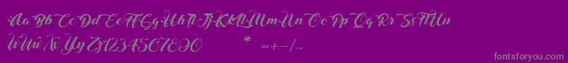 ChristmasInFinland Font – Gray Fonts on Purple Background