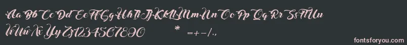 ChristmasInFinland Font – Pink Fonts on Black Background