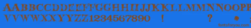 JmhWolfa Font – Brown Fonts on Blue Background