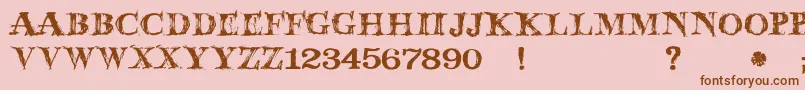 JmhWolfa Font – Brown Fonts on Pink Background