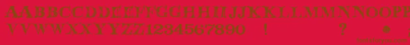 fuente JmhWolfa – Fuentes Marrones Sobre Fondo Rojo