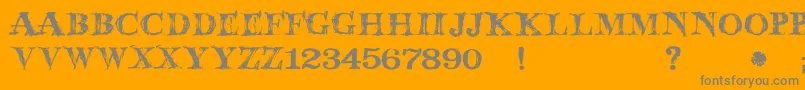 JmhWolfa Font – Gray Fonts on Orange Background