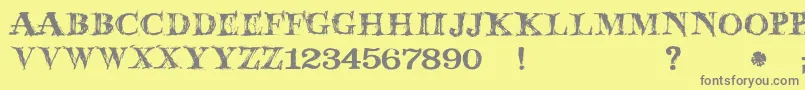 JmhWolfa Font – Gray Fonts on Yellow Background