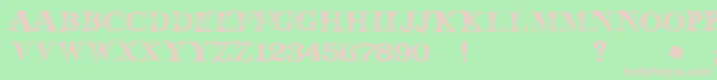 JmhWolfa Font – Pink Fonts on Green Background