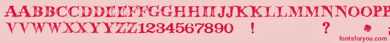 JmhWolfa Font – Red Fonts on Pink Background