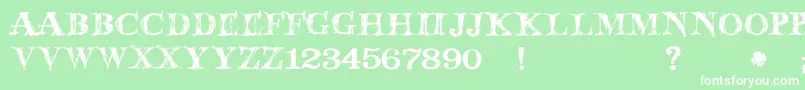 JmhWolfa Font – White Fonts on Green Background