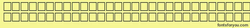 Fonte McsHor2SINormal2000 – fontes pretas em um fundo amarelo