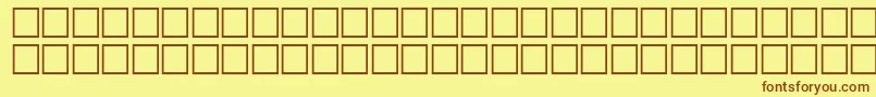 McsHor2SINormal2000 Font – Brown Fonts on Yellow Background