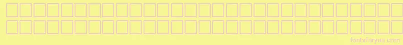 McsHor2SINormal2000-fontti – vaaleanpunaiset fontit keltaisella taustalla